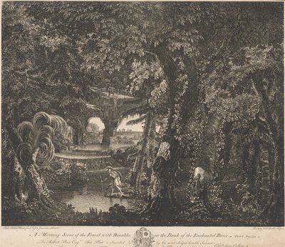 A Morning Scene of the Forest with Rinaldo on the Bank of the Enchanted River by Edward Rooker